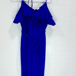 Layva’s U.S.A scoop neck cold shoulder jumpsuit